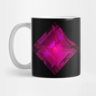 Pink Square Shape Gemstone Mug